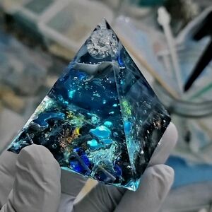 Crystal Quartz Whale Resin Whale Pyramid